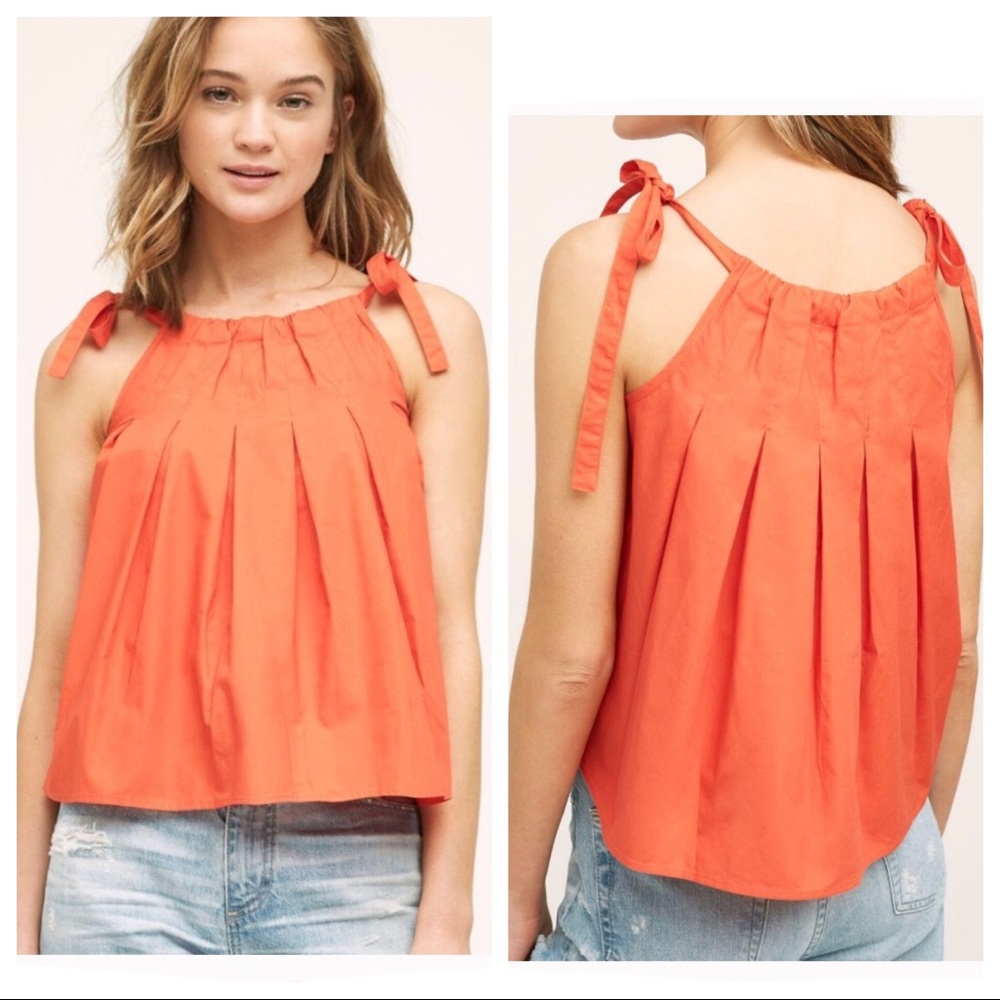 Anthropologie Maeve Poplin Swing Tank, XS